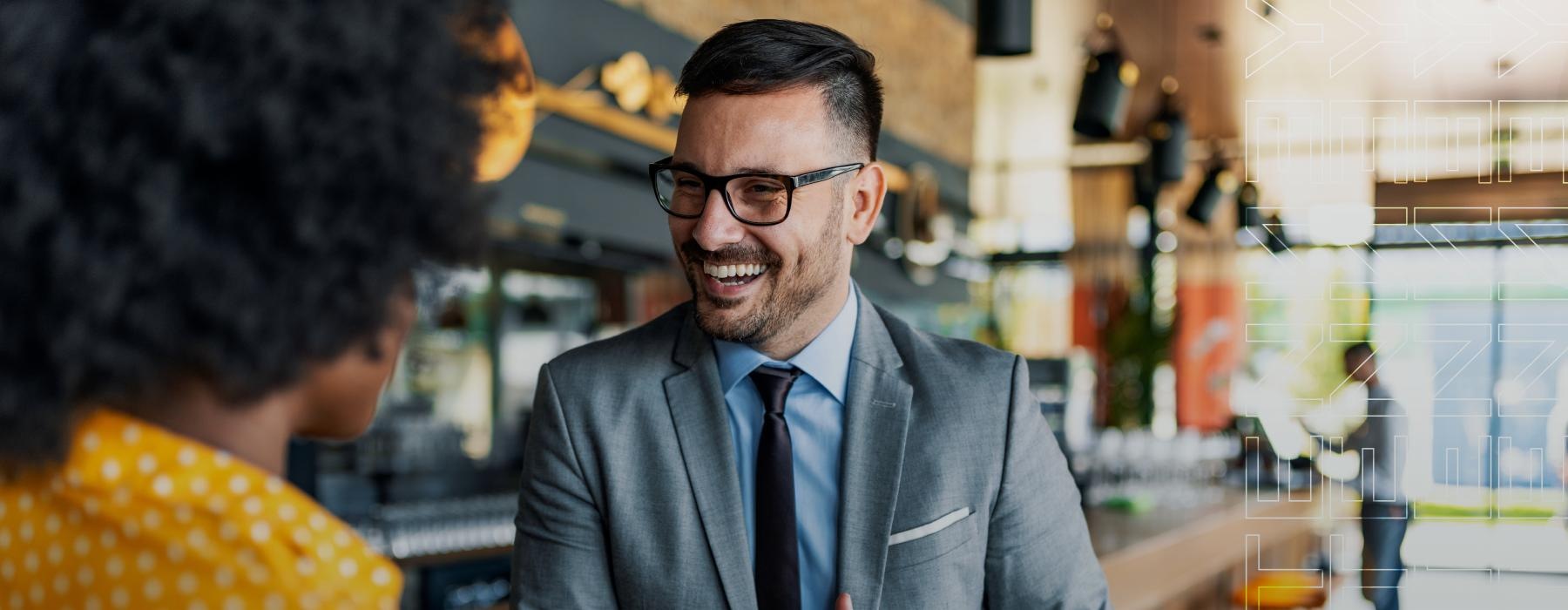 a man wearing glasses