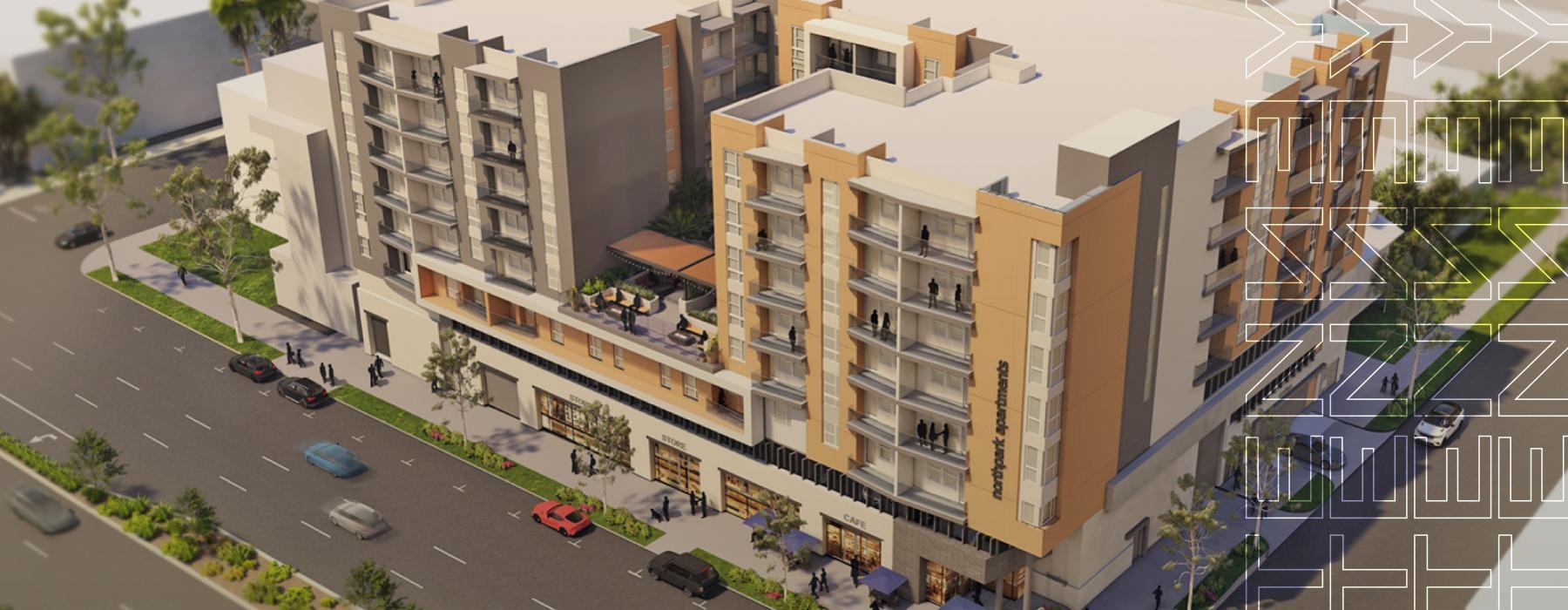 a high angle view of a building